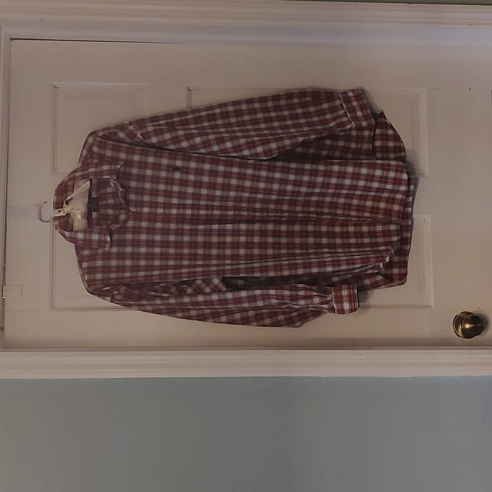 Ralph Lauren Shirt Men’s Size 17 1/2 Plaid Button Down Yarmouth Fit Logo…